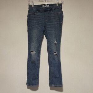 Old Navy Women's Blue Distressed Skinny Jeans